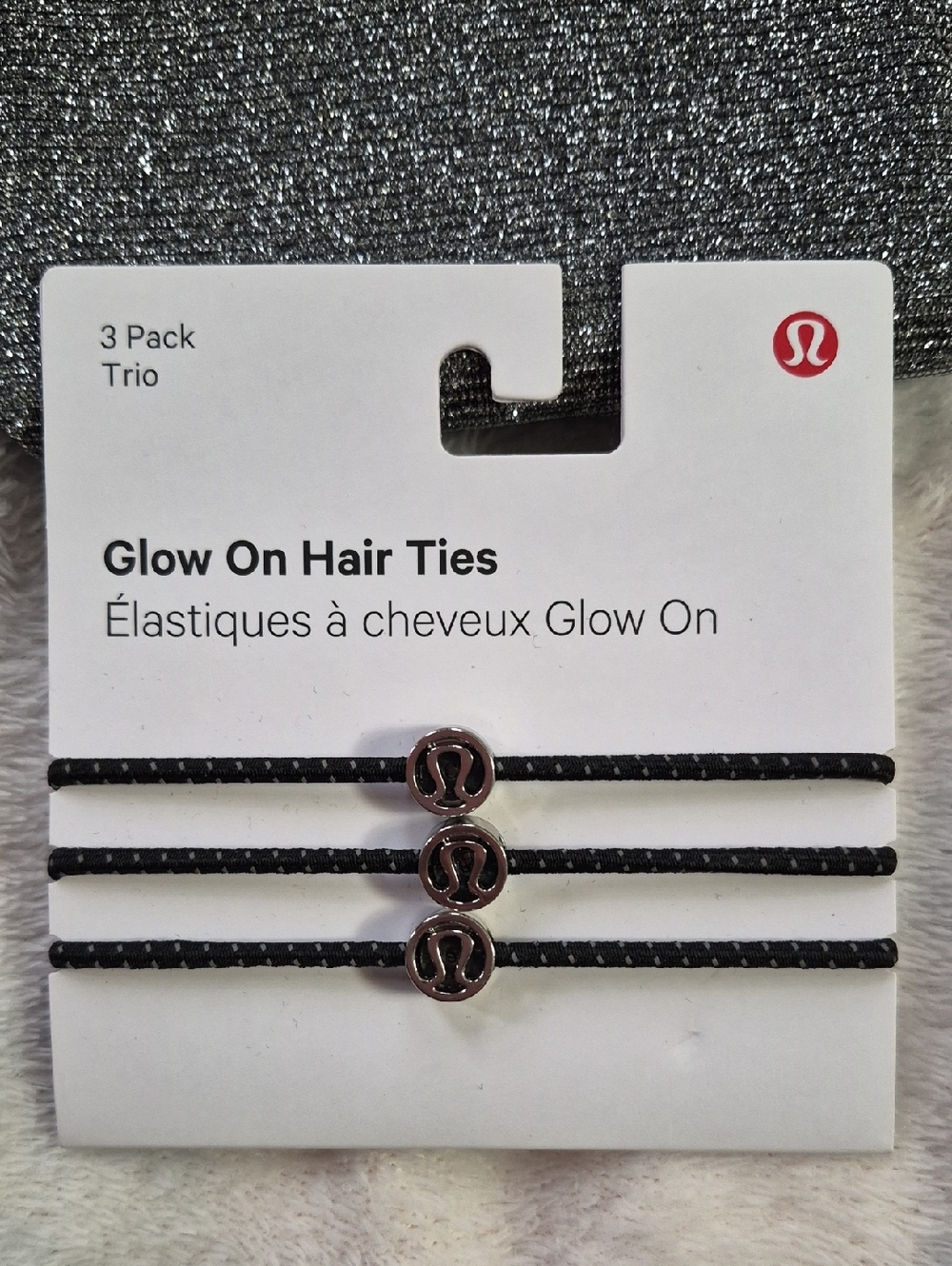 Lululemon Clippable Card Pouch Glitter And Glow On Hair Ties NWT - Picture 5 of 10